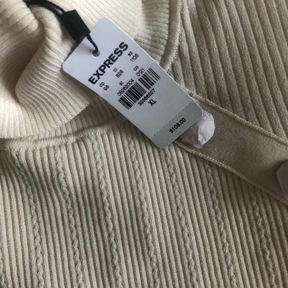 NWT Express gold button turtleneck sweater - Picture 3 of 6
